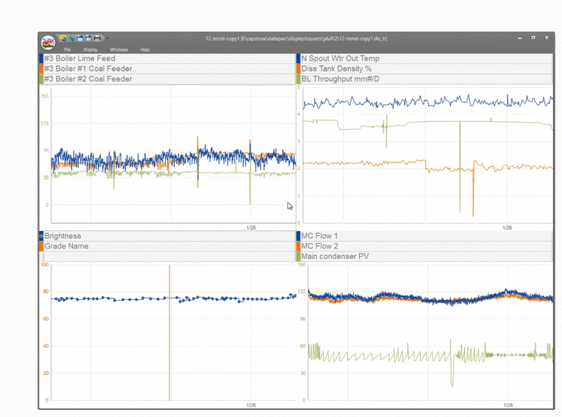 Video of multi-trend, zooming in on some data. Double clicking on data to get a single trend, then navigating to an xy plot with that data in just a few clicks.